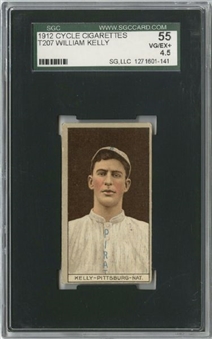 1912 T207 Brown Background William Kelly, "Red Cycle" Back - SGC 55 VG/EX+ 4.5 "1 of 1!"